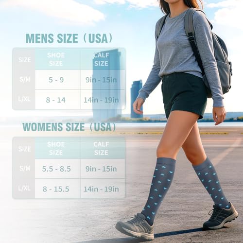 Image of Copper Compression Socks for Women & Men (6 pairs) - Best Support for Nurses, Running, Hiking, Recovery