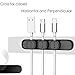 UNOOE Magnetic Desk Cable Management Removable Multipurpose Cable Clips Adhesive Mouse Cord Organizer for Cell Phone/USB / TV/PC Using in Car Vehicle Home Office, 3 Clips-Black