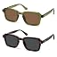 2 Pack Green Frame + Tortoise Frame Grey Lens