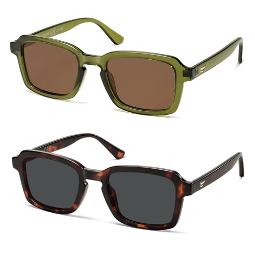 Image of VANLINKER Polarized Trendy Square Sunglasses for Women Men 2026 Retro Chic Cute Shades VL9849