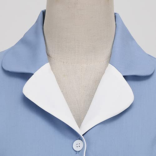 Image of Women 1950s Vintage Short Sleeve Peter Pan Collar Retro Swing A Line Midi Summer Dress Cocktail Party Evening Prom Gown