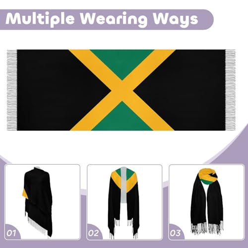 Shawl Scarf Wrap Stole Throw Women Head Wrap Tassels Scarf,Stylish Patriotic Pattern Long Wrap Stole Throw Wrap-124