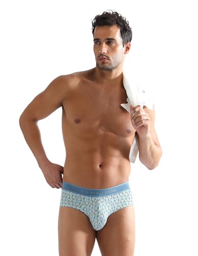 Image of U.S. Polo ASSN. Men PB005 Cotton Modal Printed Premium Underwear Brief -Pack of 1