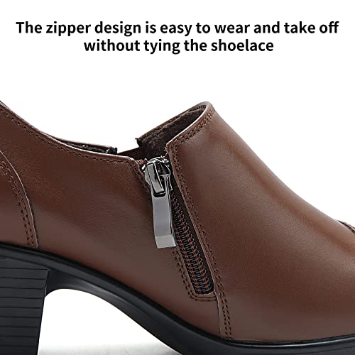 Image of UZB Women's Dress Shoes Block Heel Loafers Pumps