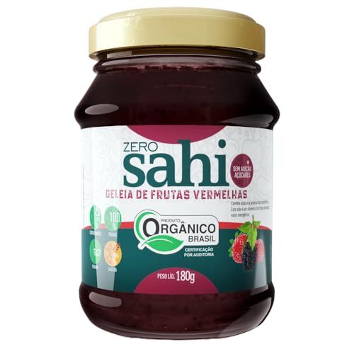 Geleia de Frutas Vermelhas Orgânica Zero Açúcar Sahi 180g