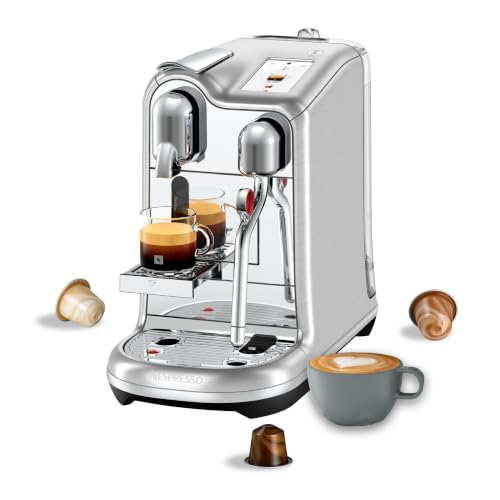 Nespresso Original Creatista Pro Espresso Machine by Breville | Stainless steel coffee machine with digital touchscreen, automatic milk frothing, hot water spout and fast 3 second heat-up.