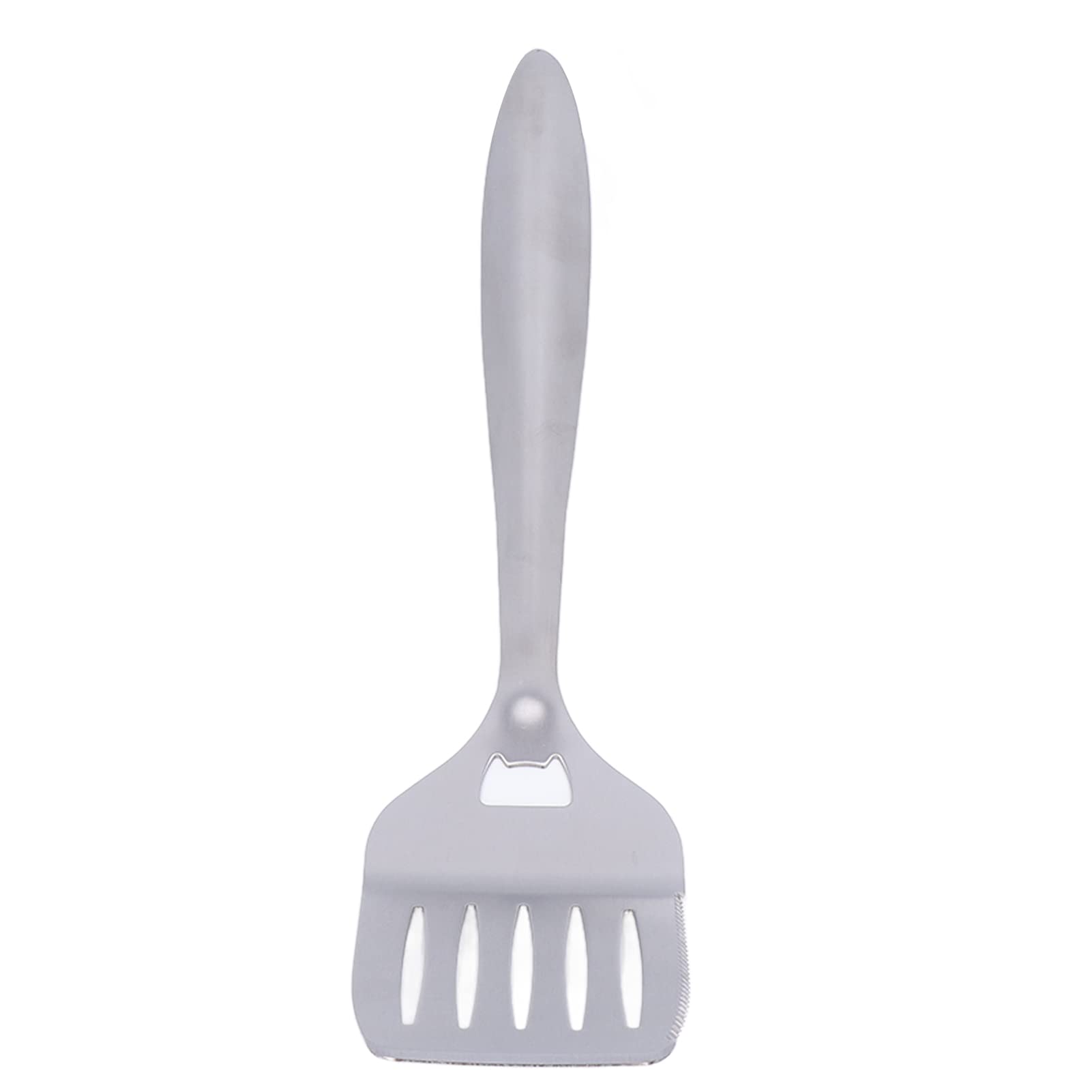 Portable Stainless Steel Frying Spatula with Long Kitchen Grip Mango, Silver