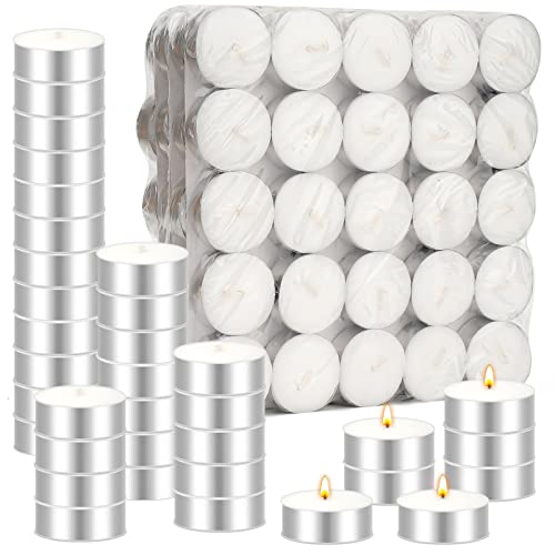 100 Pack Tealight Candles Tea Lights Candles Unscented Paraffin Candles For Wedding, Christmas, Home Decorative, Outdoor - 4 Hour Burn Time #TOP7