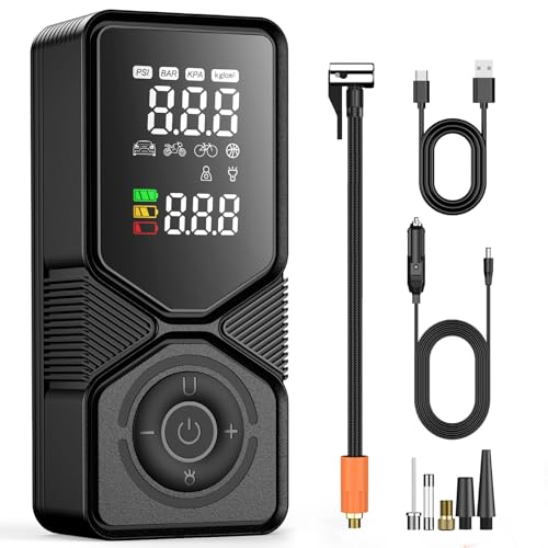 Tire Inflator with 6000mAh Battery & Long Cord