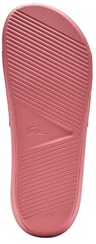 Chinelo Lacoste Croco Slide Feminino Rosa/Branco 37