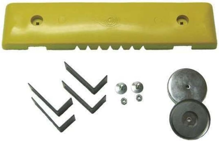 PVC Plastic Safe Bump Forklift Protector with Two 100lbs Magnets and VHB, 18" Length x 4" Width x 1.5" Depth