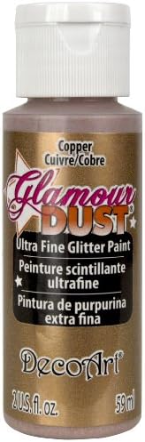 Deco Art Glamour Dust Glitter Paint, Copper, Brown