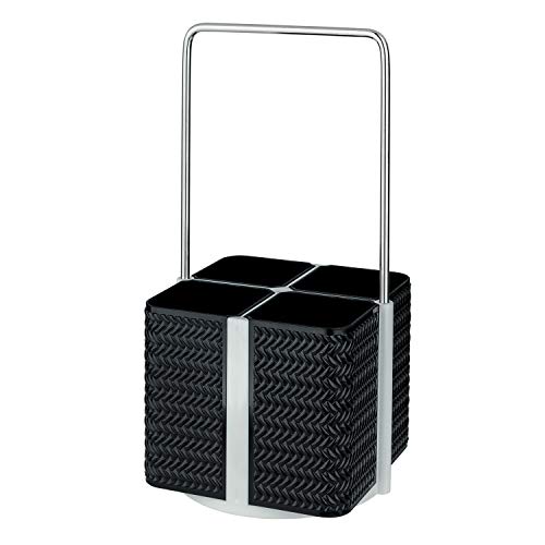 Conjunto de Talheres Varanda Gourmet Rattan, 24 peças, Preto, Euro