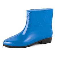 Ladeheid Women's Ankle Rubber Wellington Boots LAZT201801 (Blue, 5 UK)