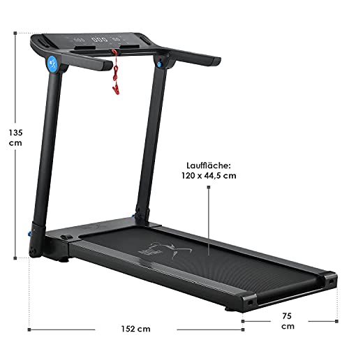 ArtSport Speedrunner SR1418 Loopband, inklapbaar, 14 km/u en 12 programma's, lcd-display, elektrische hometrainer, 110 kg belastbaar, fitnessapparaat 1,77 pk - Afbeelding 3