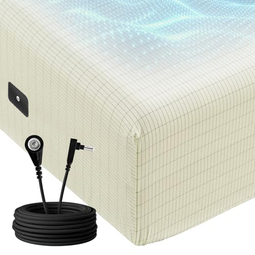 HYPREST Grounding Sheets King Deep Pocket 16 inches, 90% Cotton