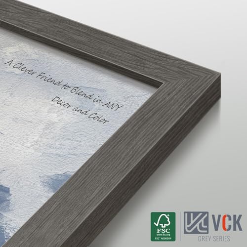 Image of VCK 20x30 Poster Frames 3 Pack, Gray Wood Picture Frame, Wall Display