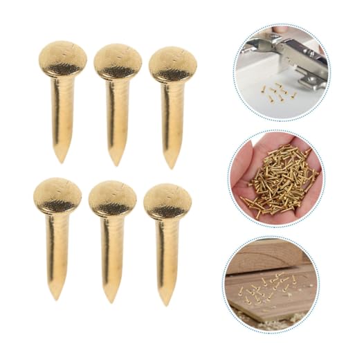 100 clavos de cabeza redonda pequeña de cobre para colgar cuadros y manualidades miniatura 6