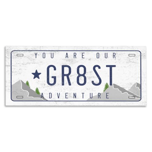 'Our Greatest Adventure Mountain Range License'| Canvas Art