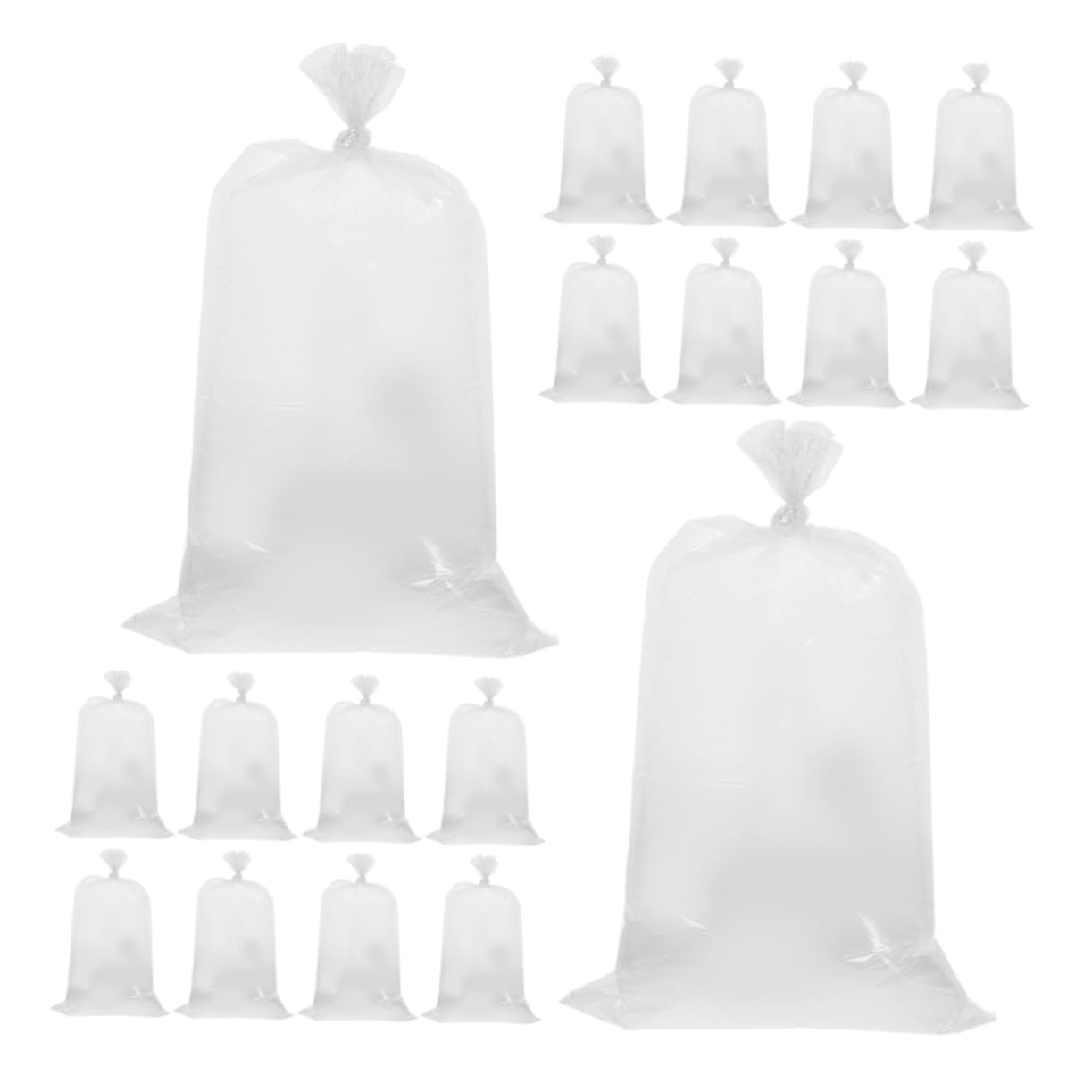 ABOOFAN 100pcs Clear Cotton Candy Bags Transparent Packaging for Vendor Supplies Easy to Use and Portable for Community Events and Treat Displays
