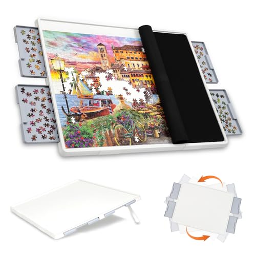 WELGEE 2-in-1 Tilting and Rotating Puzzle Board