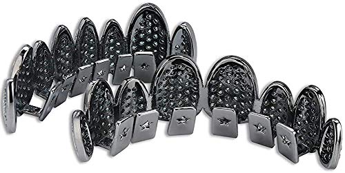 Canjoyn 18K Gold Plated Iced Out Simulated Diamond Grills For Your Teeth With Molding Bars #TOP1