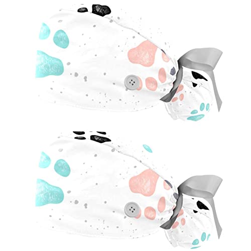 Casquettes de travail respirantes JDEZ chapeaux bouffants à pattes lot de 2