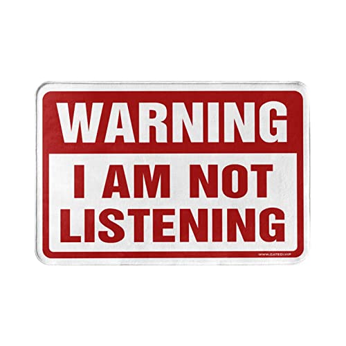 Paillasson extérieur cadeau original Warning I'm Not Listening tapis de cuisine de lac