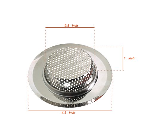 Colador para fregadero de cocina acero inoxidable 2 unidades 4.5 pulg miniatura 2