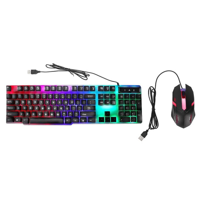 Natation 104-Key RGB Backlit Gaming Keyboard and Mouse Set (2-Piece) - Wired, Colorful Lighting for PC, Laptop & Gaming-image-44