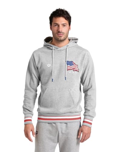 ARENA Unisex Adults Hoodie Sweatshirt Cotton Fleece Regular Fit Pullover Top