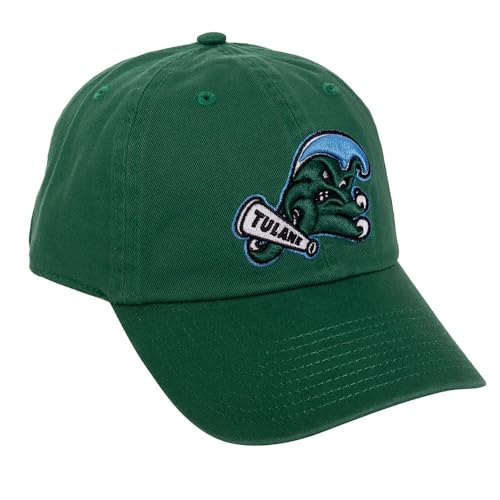 Desert Cactus Tulane University Baseball Hat Green Wave Brimmed Embroidered Cap Adjustable Cloth Strap Adult (Style A)
