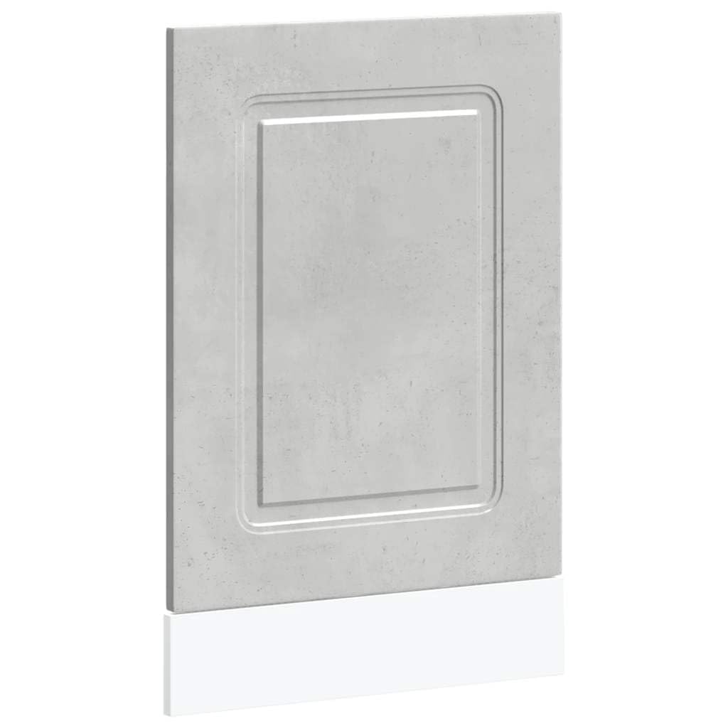 Kalmar - Pannello frontale per lavastoviglie in legno grigio cemento, 45 x 1,5 x 57 cm, pannello frontale per lavastoviglie da incasso, moderno