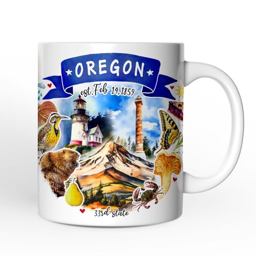 OrnamentallyYou Artistic Oregon State Themes and Landmarks Mug