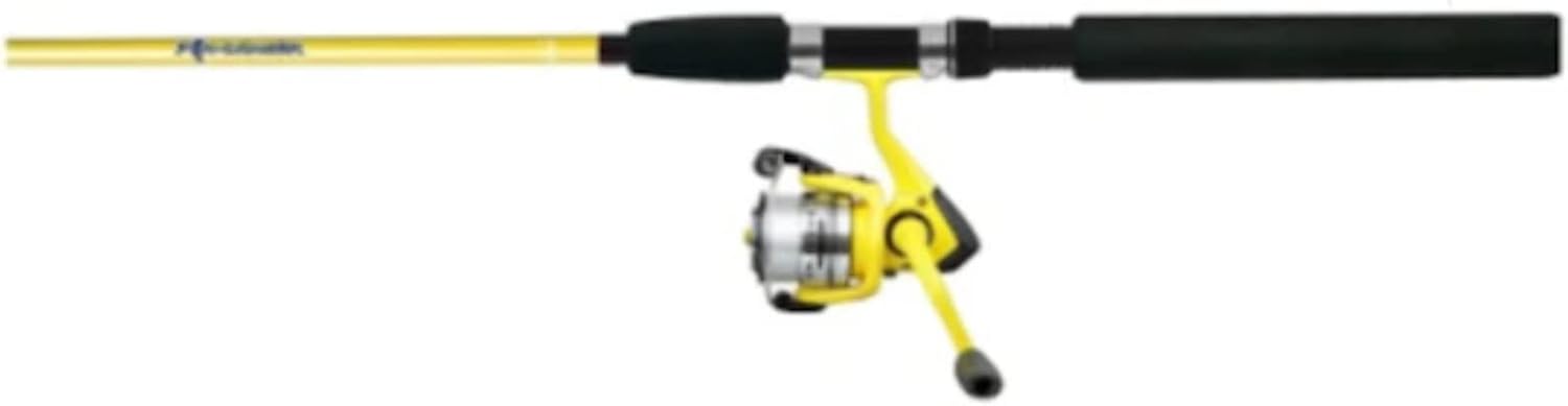 Okuma FNX-100-65YL Fin-Chaser Spinning Combo, 65, 10' Length, 2pc, 1-3 oz Lure Rate, Medium/Heavy Power, Ambidextrous, Yellow