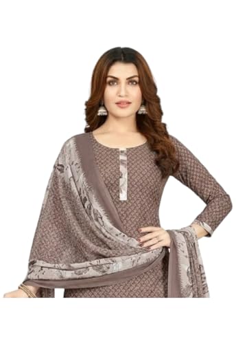 Image of Yashika Unstiched Crepe dress materials | Crepe Salwar Suit for women with dupatta | suit material for women unstitched