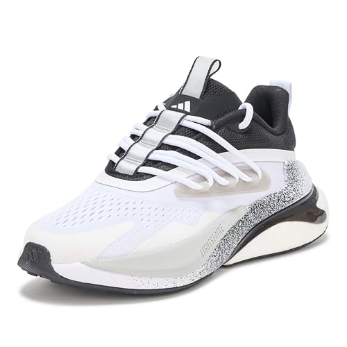 adidas Scarpe da Ginnastica da Uomo Alphaboost V2, Bianco Monocromatico Grigio Nero, 46 2/3 EU