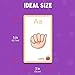 American Sign Language Flash Cards - 56 ASL Flash Cards for Kids, Babies, Toddlers. Sign Language for Kids Includes Alphabet, Numbers, Days, & Months. ASL Cards with Pictures and Descriptions.