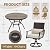 MELLCOM Outdoor Dining Set for 4, 4 Swivel Wicker Chairs with Thick Cushions & Round Dining Table with Umbrella Hole,5-Piece Patio Furniture Set for Porch, Garden, Backyard, Poolside, Deck, Grey