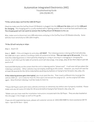 Image of (AIE) VN-CDUSB-CP - Vehicle USB CD Player with inchIntelligent inch Wireless CarPlay Converter for use in Vehicles with CarPlay Enabled Radio and USB Input Port. Offers Easy Connection Plug & Play Install.