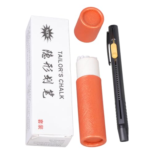 Zktfyshk Auto-Vanish - Rotulador de tiza textil, marcador ABS activado por calor para costura y cuero, diseño compacto que desaparece