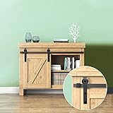 Kit de mini porte coulissante de 61 cm pour meuble TV à porte simple