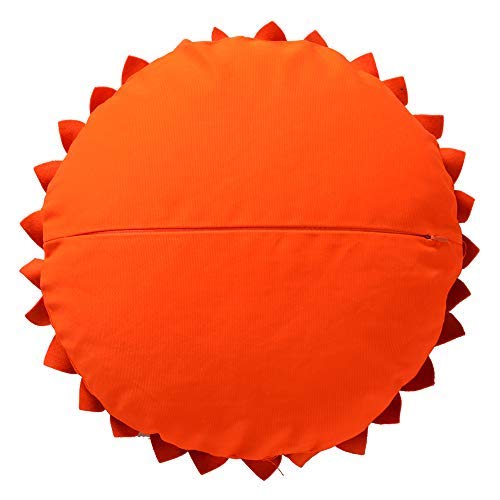 Jwh 3D Flower Throw Pillow Covers Decorative Aesthetic Sunflower Accent Pillow Case Round Cushion Handmade Pillowcase For Bed Couch Bedroom Office 14 Inch Orange #TOP1
