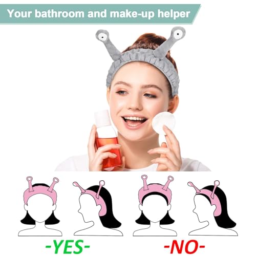 Opopark 3 Pack Spa Headband,Spa Headband Facial Makeup Head Band Soft Headband,Cartoon Cute Hair Accessories Elastic Skincare Hair Band For Women Girls Washing Face Beauty Sports - Image 6