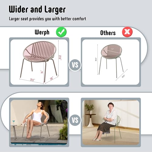 Werph 3-Piece Patio Furniture Set, Bistro Gray Table and Chairs Set of 2 - Image 5