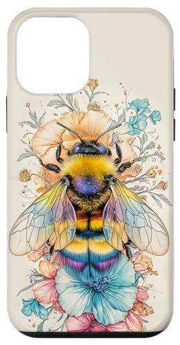 iPhone 12 mini Cute Bee And Wildflowers Art Case