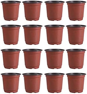 DOITOOL 50PCS Plastic Plants Nursery Pots, Seed Starting Pot Small Flower Plant Containers Transplanting Planter for Home Greenhouse Garden (120mm)