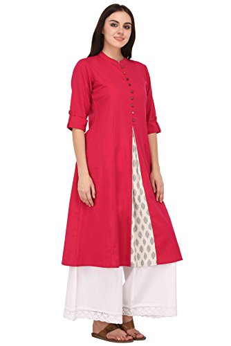 Image of Pistaa's Women's Cotton Regular Fit Casual Kurta