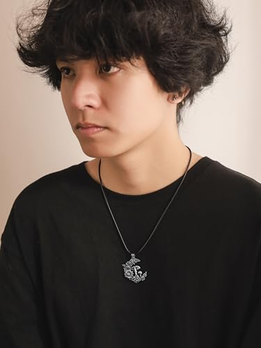 HAQUIL Mushroom Crescent Moon Necklace Simulation Moon Mushroom Pendant Choker for Vegetables Jewelry2