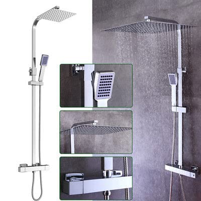 System prysznicowy, termostat, ze stali nierdzewnej, deszczownica, zestaw prysznicowy z słuchawką prysznicową, 30 cm, panel prysznicowy, armatura prysznicowa, słuchawka prysznicowa, zestaw do